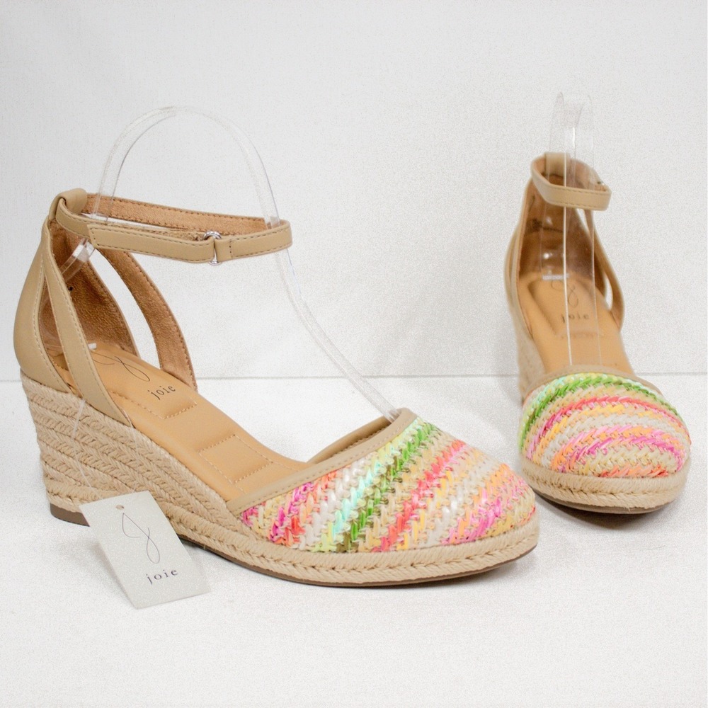 Joie Sloan Espadrille Wedge Sandals, Striped Zig Zag, Women's Size 7 M -NWT - Picture 3 of 12